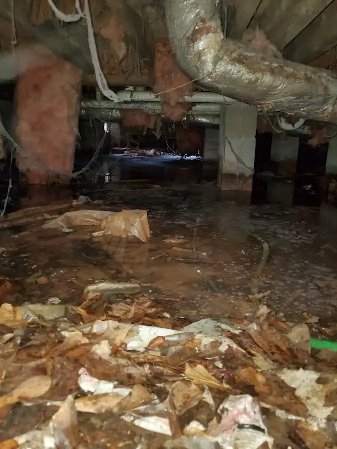 Crawl space flood assessment for Commercial Water Damage Restoration in Berlin